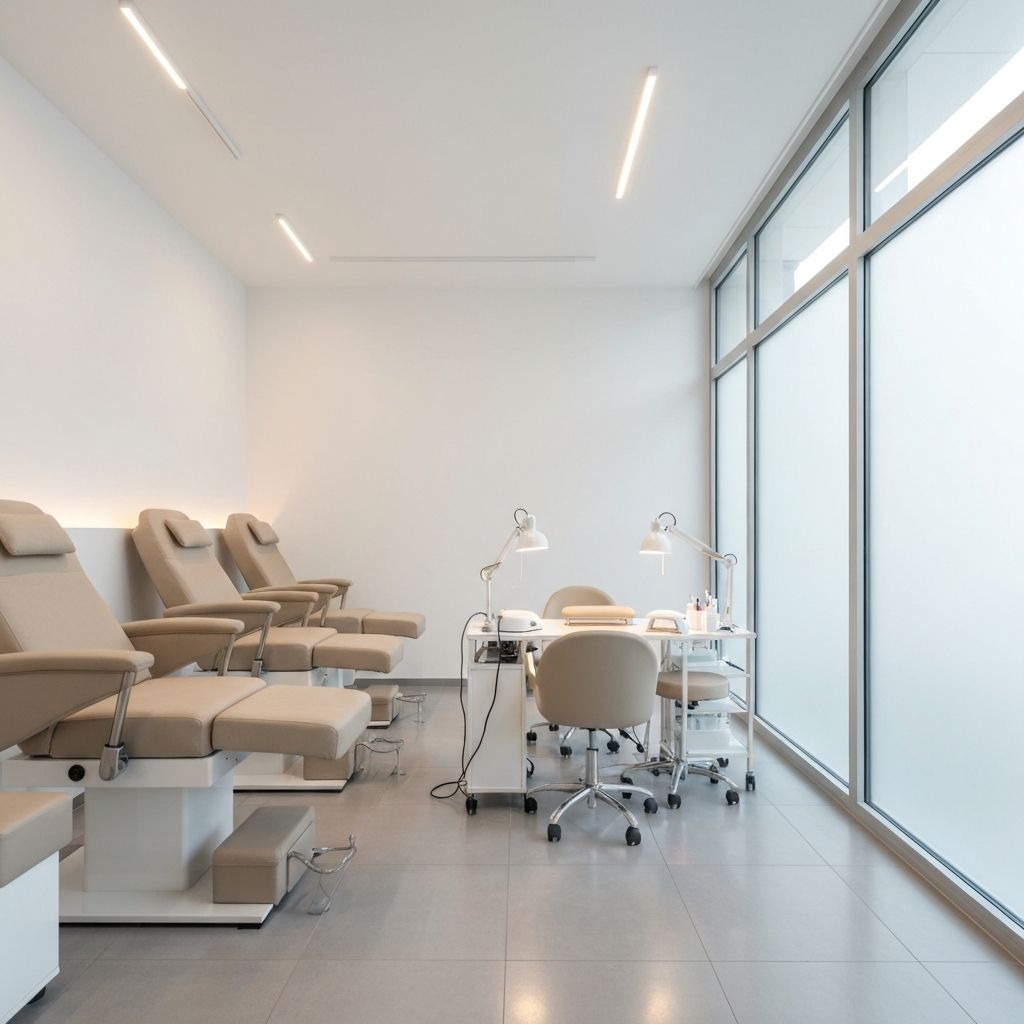 Salon-Atmosphäre bei Meli's Fusspflege & Nageldesign in Augsburg